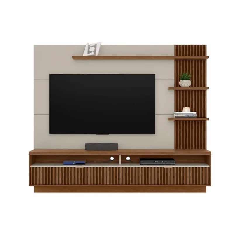 Painel Home Línea Brasil Araruna p/TV 65 Freijó/Off White
