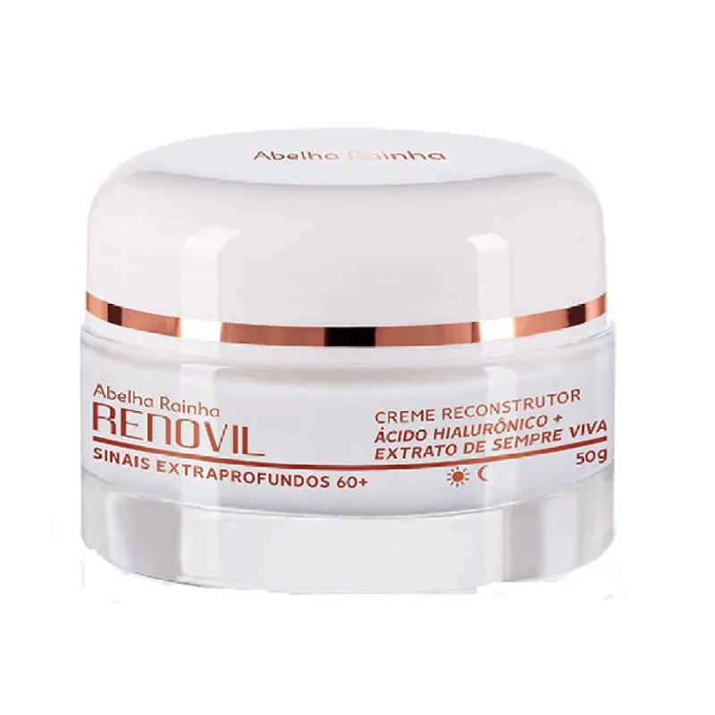 Creme Reconstrutor com Àcido Hialurônico 65 + fps 30 Renovil Abelha Rainha 30g