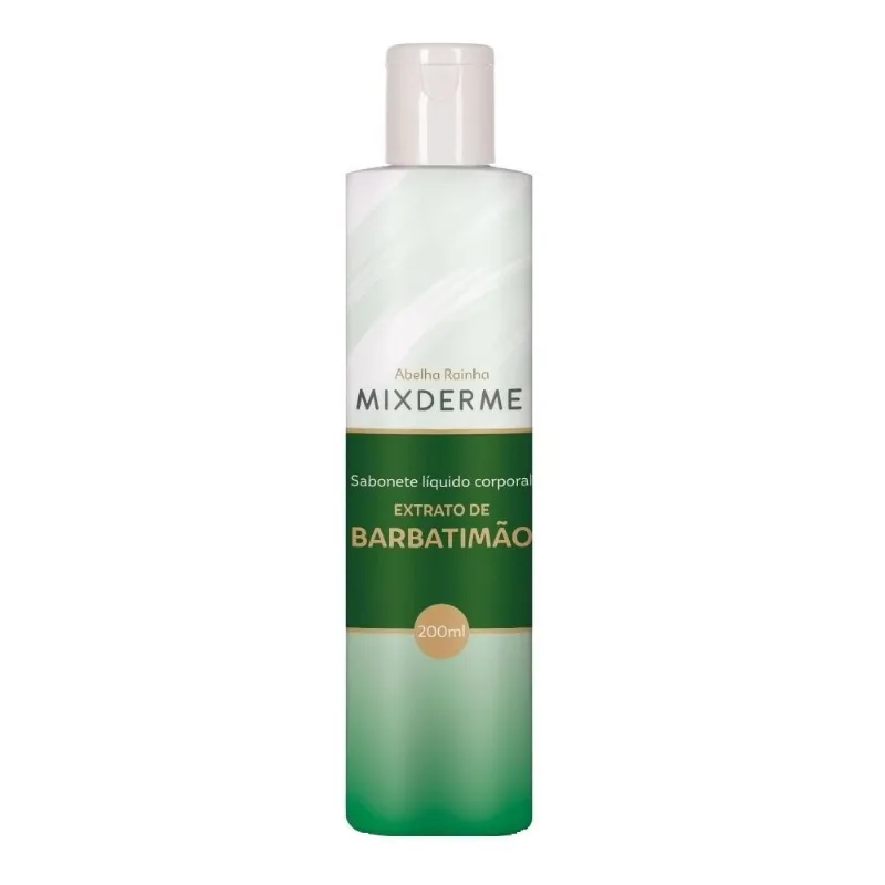 Sabonete Corporal Líquido Com Extrato de Barbatimão Mixderme Abelha Rainha 200ml
