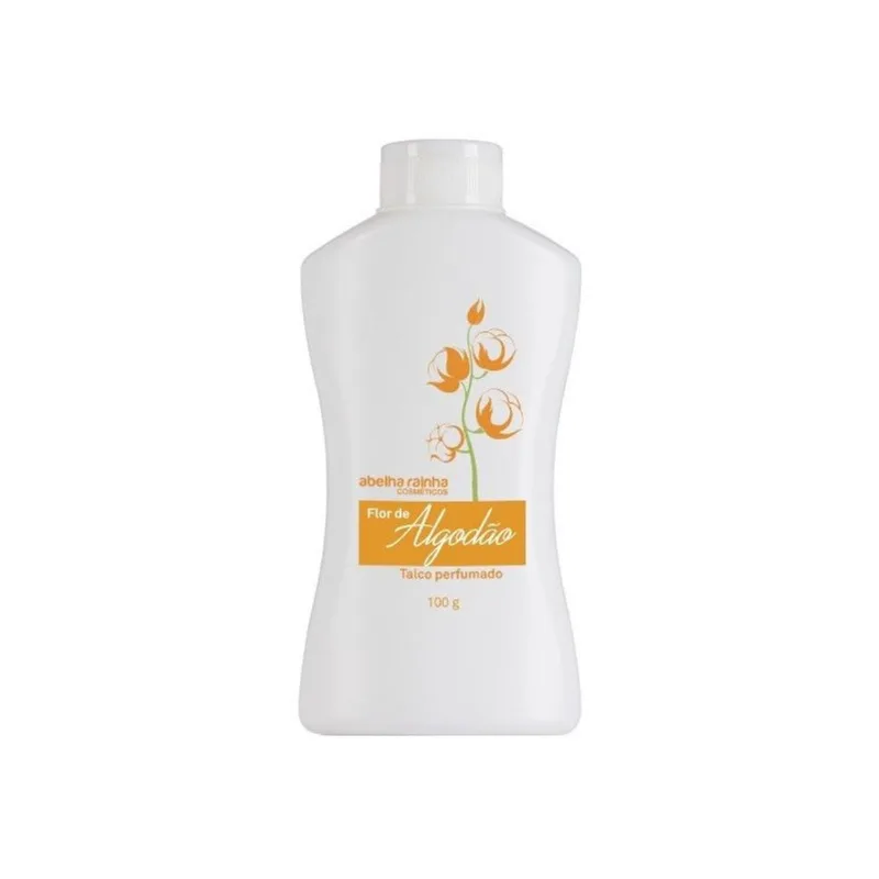 Talco Perfumado Corporal Flor de Algodão Abelha Rainha 100g