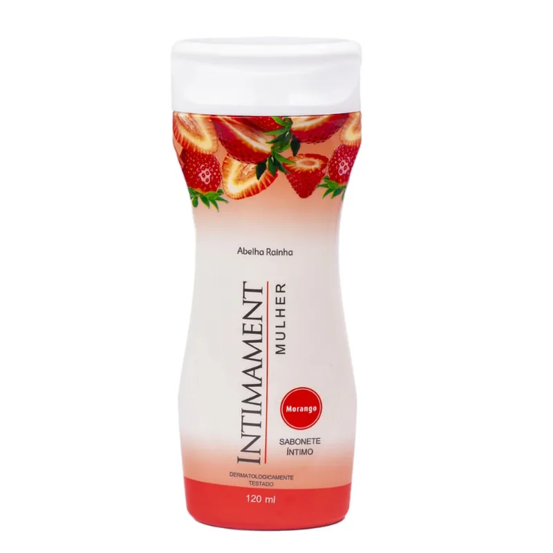 Sabonete Líquido Íntimo Morango Intimament Abelha Rainha 120ml