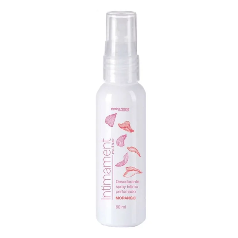 Desodorante Spray Íntimo Perfumado Morango Intimament Mulher Abelha Rainha 60ml