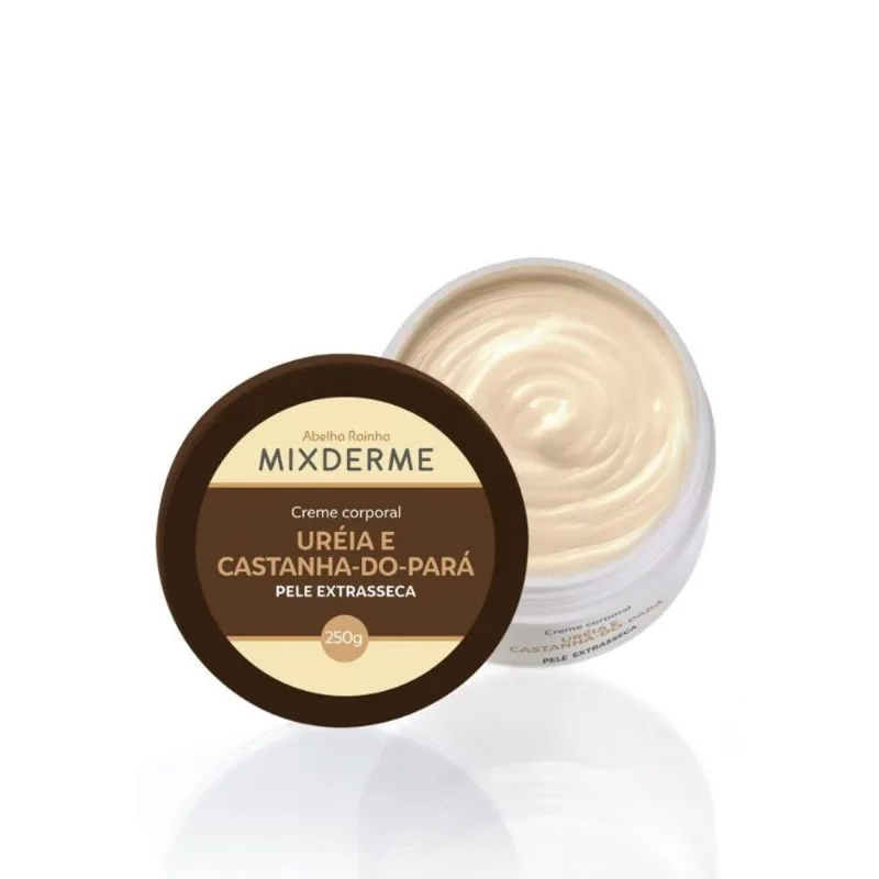 Creme Corporal Pele Extra Seca Com Uréia E Castanha Do Pará Mixderme Abelha Rainha 250g