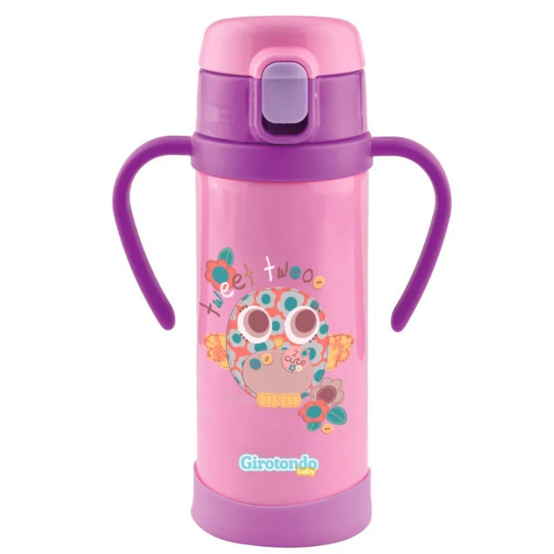 Garrafa Térmica de Inox - 380 Ml - Rosa - Girotondo Baby