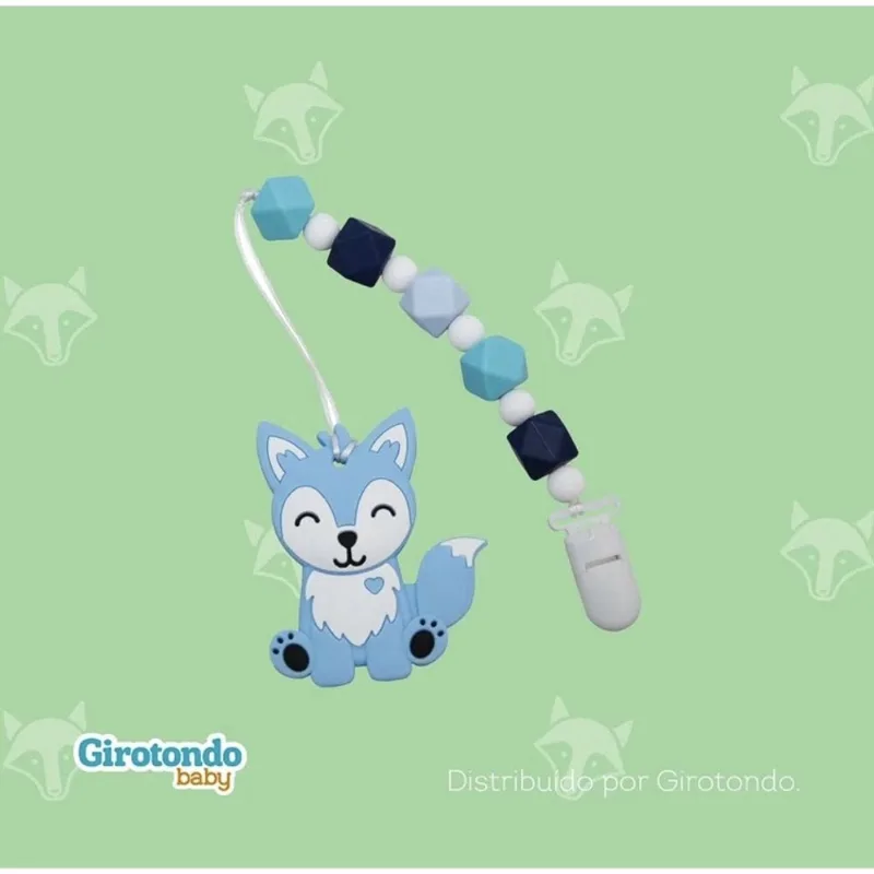 Mordedor de Silicone Raposa com Prendedor - Girotondo Baby