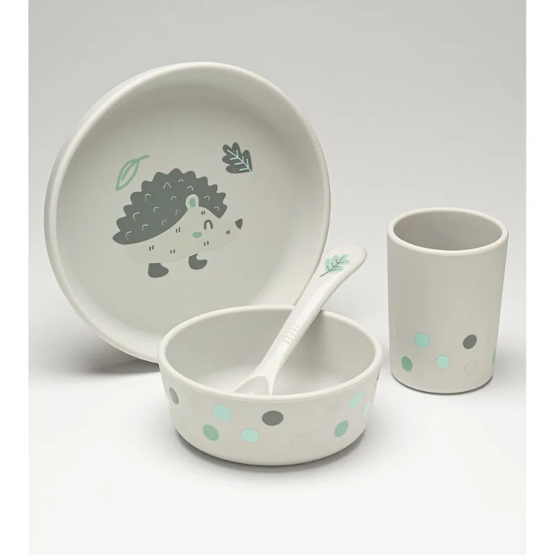 Kit Refeição em Silicone com 4 peças Floresta Twibex Floresta
