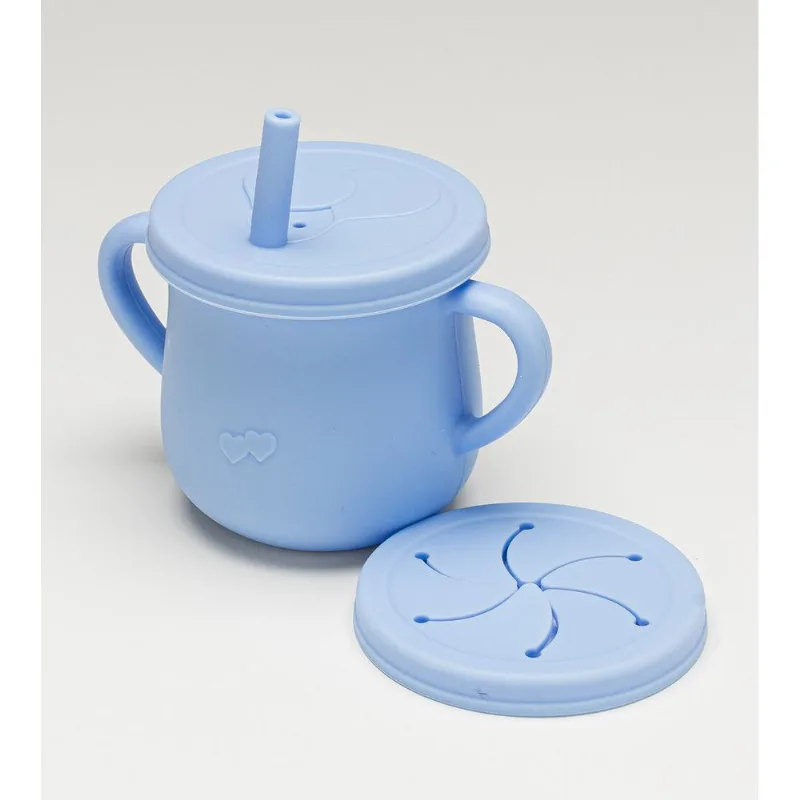 Copo de Silicone 2 em 1 Azul 150ml Twibex Azul