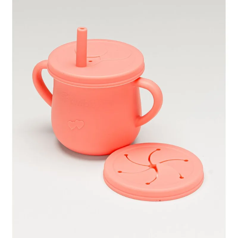 Copo de Silicone 2 em 1 Rosa 150ml Twibex Rosa