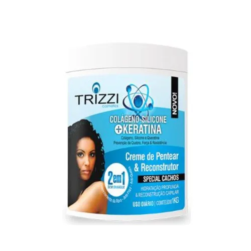 Cr P/pe Trizzi 1kg 2em1 Colageno Keratina - Higiene E Beleza