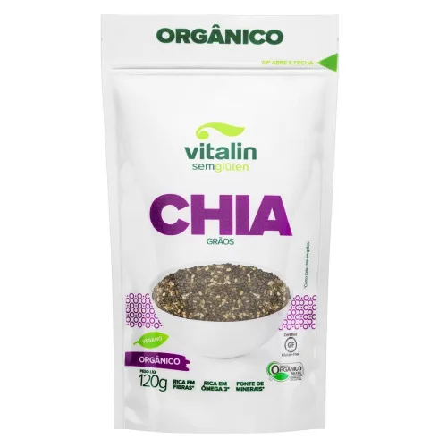 Chia Graos Org Vitalin 120g - VITALIN - Mercearia