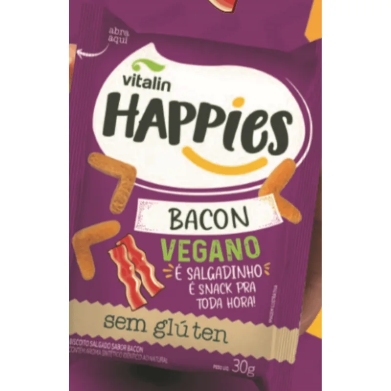 Snack Vegan Vitalin Happies 30g-Pc Bacon