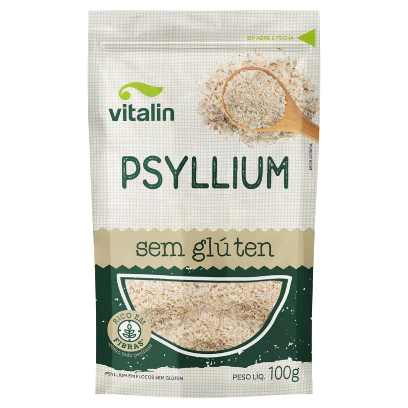 Psyllium Vitalin sem Glúten 100g - Vitalin - Mercearia