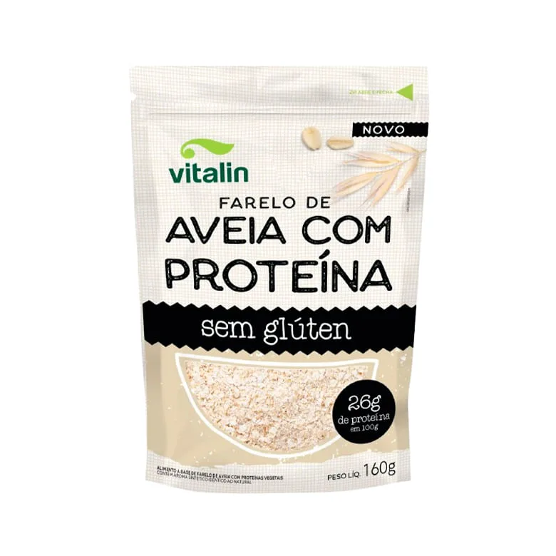 Farelo de Aveia Vitalin com Proteina sem Gluten 160g - Vitalin - Mercearia