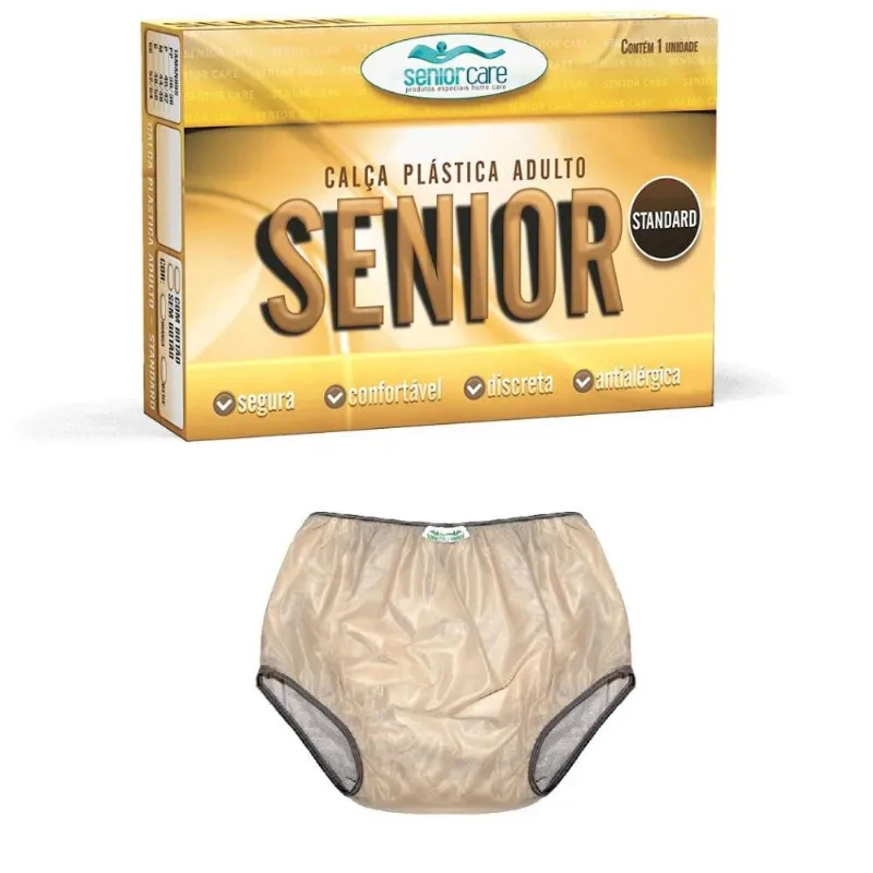 Calça Sem Botão Standard Bege Tam G - Senior Care