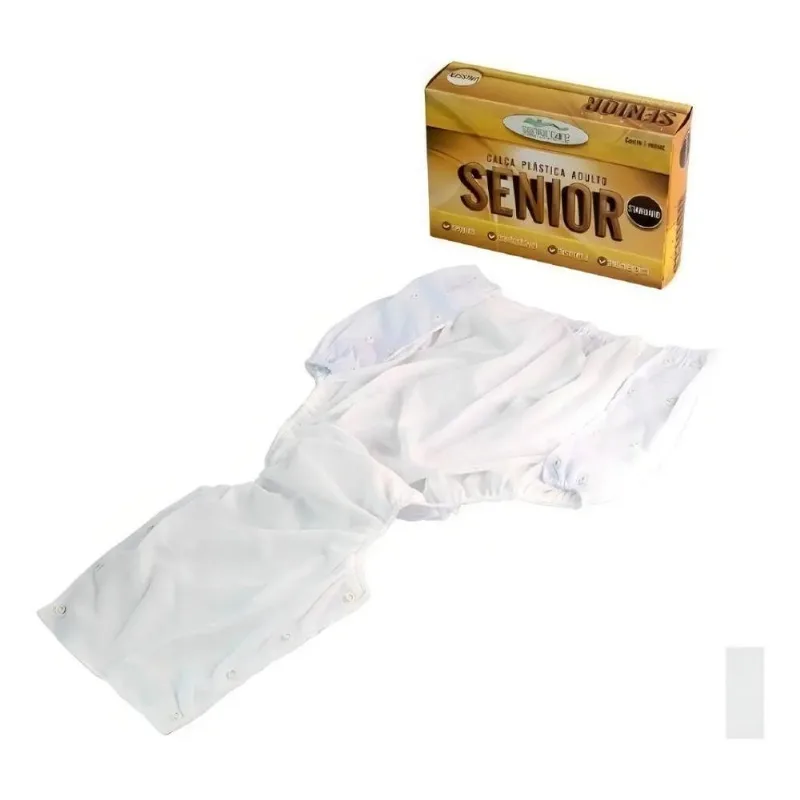 Calça Com Botão Standard Branco Tam P - Senior Care
