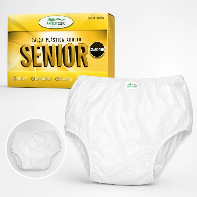 Calça Sem Botão Standard Branco Tam G - Senior Care
