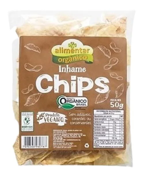 Chips De Inhame Orgânico Alimentar 50g - Não Informado - Mercearia