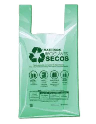Sacola Plastica Verde 48x55 - Bazar