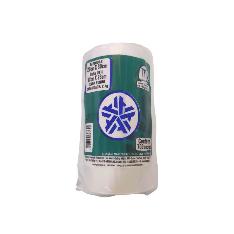 Bobina Plástica Picotada 20x30 Altaplast Com 700 Sacos