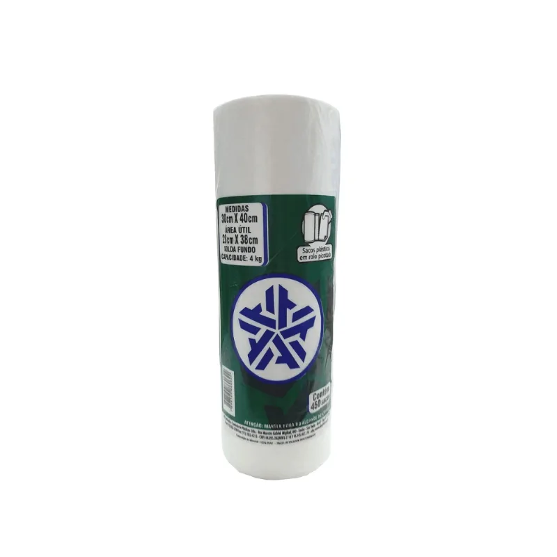 Bobina Plástica Picotada 30x40 Altaplast Com 450 Sacos