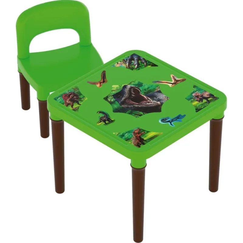 MESINHA/CADEIRA Dinossauro Mesa+cadeira C/ADES - GGB PLAST - Papelaria