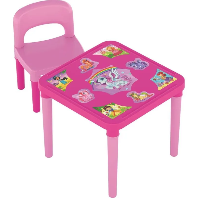 MESINHA/CADEIRA Unicornio Mesa+cadeira C/ADESI - GGB PLAST - Papelaria