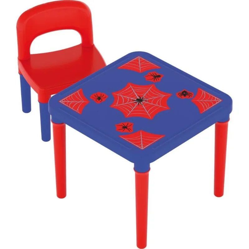 MESINHA/CADEIRA ARANHA Mesa+cadeira C/ADESIVOS - GGB PLAST - Brinquedos