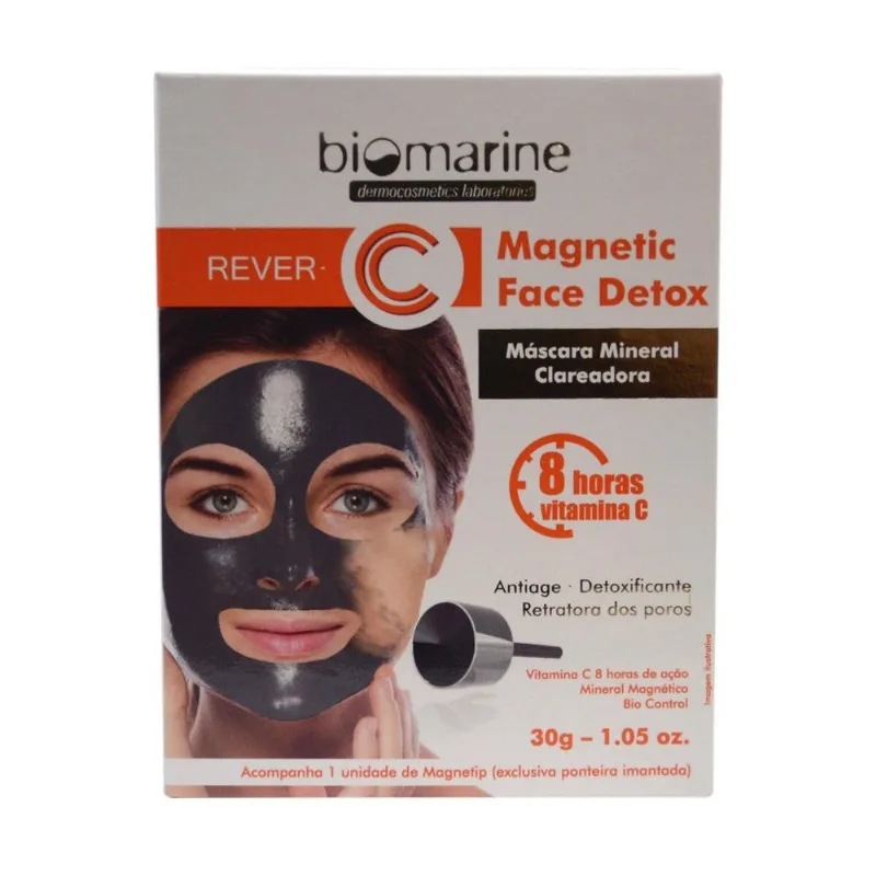 Máscara Facial Clareadora Biomarine Rever C Magnetic Detox 3