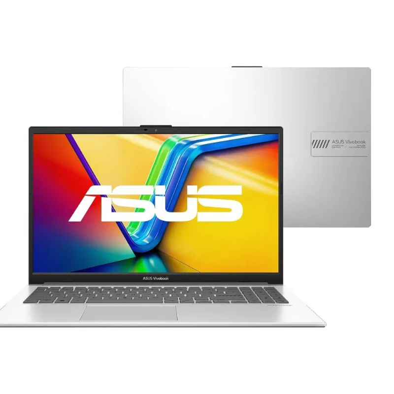 Notebook ASUS Vivobook Go 15, Intel Core i3 N305, 4GB, 128GB SSD, W11Home, Tela 15.6 FHD Cool Silver