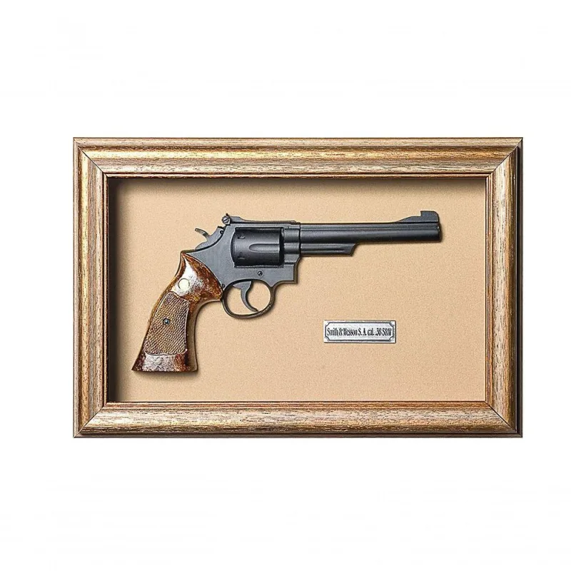 Quadro Réplica Arma Smith And Wesson S.a. Cal. 38 - Clássico - OUTRAS - Casa E Construção