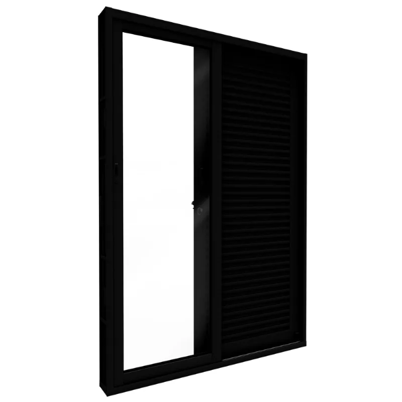 Porta Bc Riobras Pronta Correr Lateral 2 Folhas Moveis E 1 Folha Fixa 214x150 Esquerda Preta Rq14enc