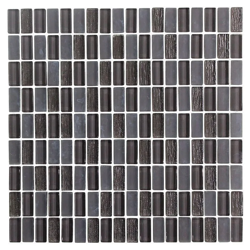 Pastilha De Vidro Luce Dark Grey 3x1,5 Placa 30x30cm - 1313120003