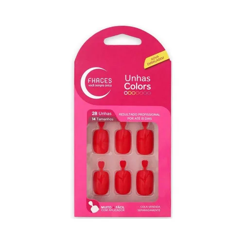 Unhas Fhaces Colors Rosa Pinkc/28 - ROSA