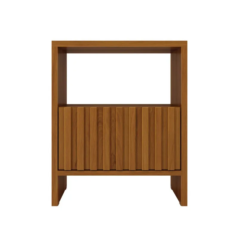 Mesa de Cabeceira Mariah Ripado 50cm Freijó Astral Design