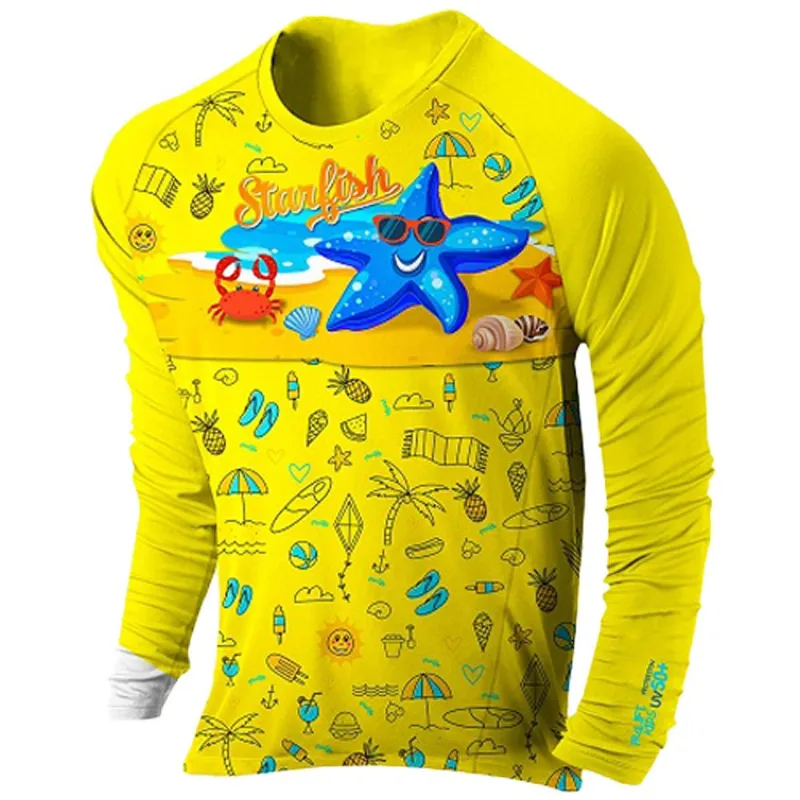 Blusa Infantil Proteção Solar UV50+ Prolife Starfish 2 Anos 120008 (MP)