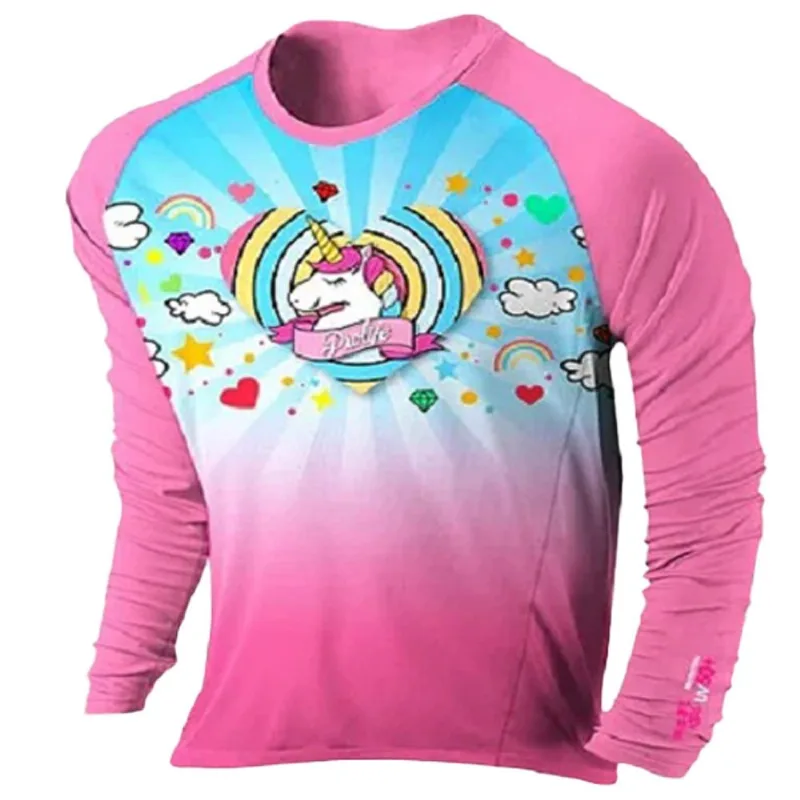 Blusa Infantil Proteção Solar UV50+ Prolife Unicórnio 4 Anos 120428 (MP)