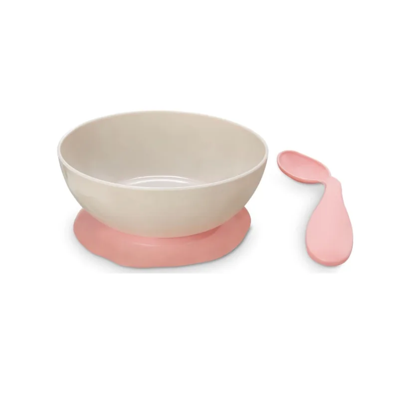 Pote aderente infantil alimentação papinha com colher curva baby menina rosa - Não Disponível - Bebês E Higiene Infantil