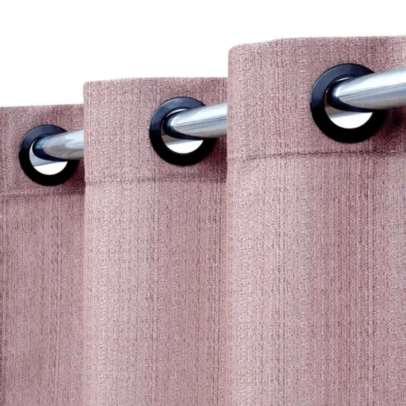 Cortina com ilhos 260x230cm veneza nude Becadecor