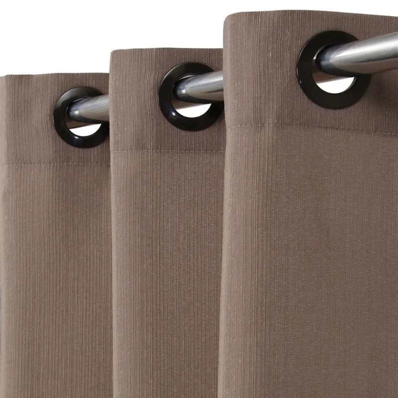 Cortina com ilhos 400x260cm madras castor Becadecor