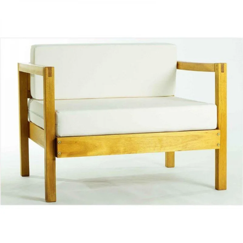 Sofá 1 Lugar Lazy com Almofada Mão & Formão Amarelo