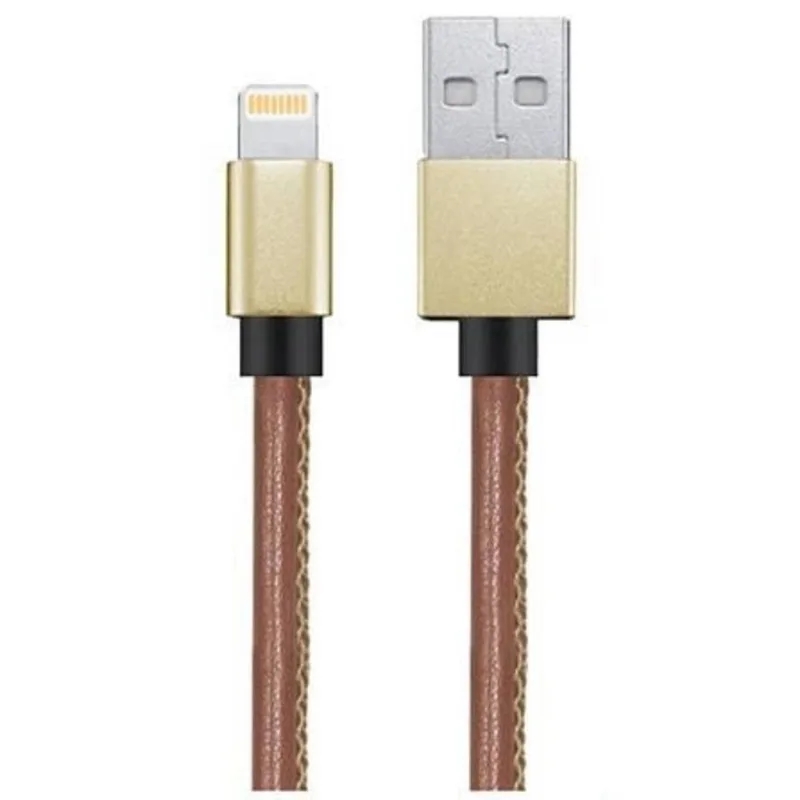 Cabo Carregado USB Lightning 1,5 Metros Marron Caramelo Geonav