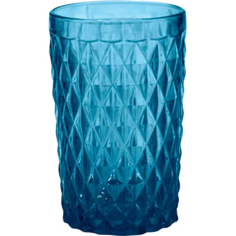 Copo de Vidro Celeste Azul un