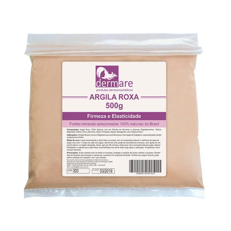 Argila Roxa 500g - Dermare