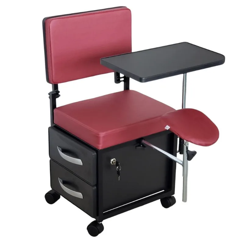 Cirandinha Manicure Pedicure Evolux Bordô Com Gaveta Preta