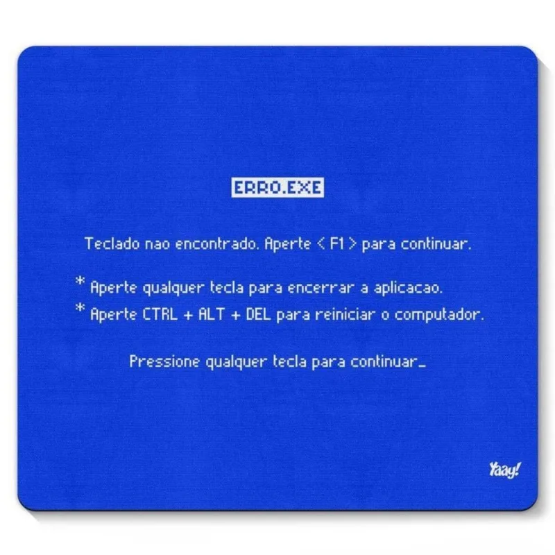 Mouse Pad Tela Azul Teclado Não Encontrado