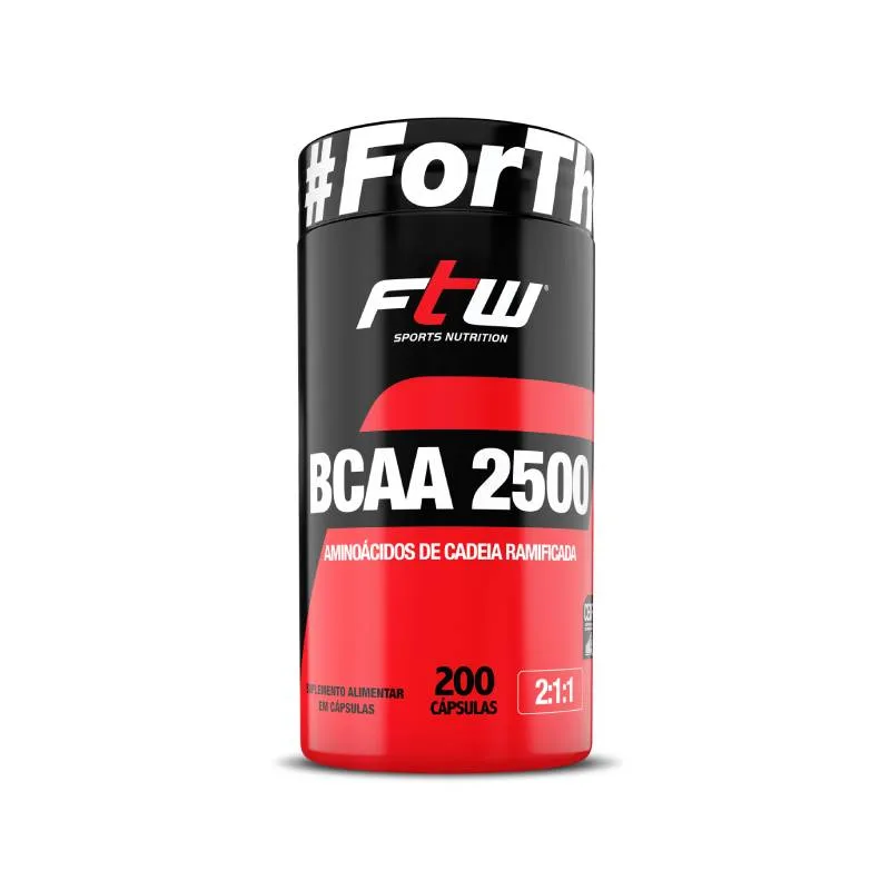 BCAA 2500 2:1:1 FTW 200caps - FTW - Suplementos