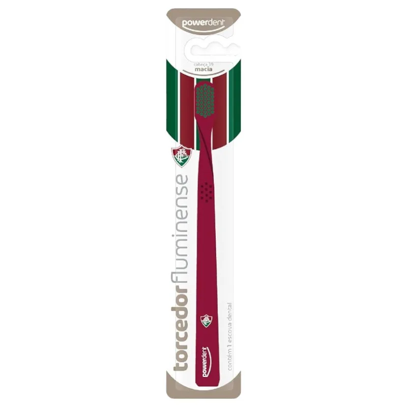 Escova Dental Powerdent Torcida Fluminense Macia (MP)