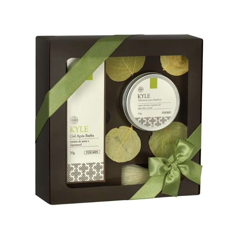 Kit Flora Vie Kyle 4 Sabonete para Barbear + Gel Pós Barba