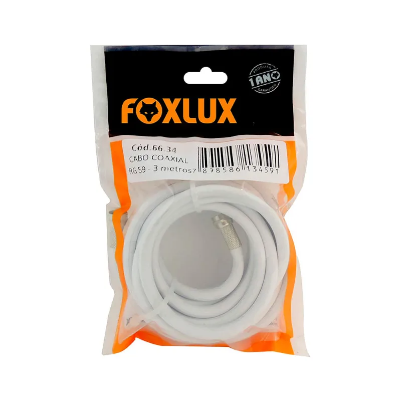 Cabo Coaxial Foxlux 3 M