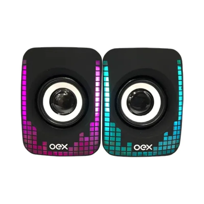 Caixa de Som com Iluminação Speaker Dizy SK202 - OEX - Oex - áudio